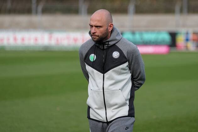 Stephan Lerch Coach Head Coach VfL Wolfsburg Einzelbild Action Action Football Allianz Women Bundesliga SC Freiburg VfL Wolfsburg xozx