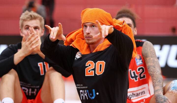 Tübingen Basketball Bundesliga WALTER Tigers Tübingen vs ratiopharm ulm Per Günther Ulm is happy about the victory