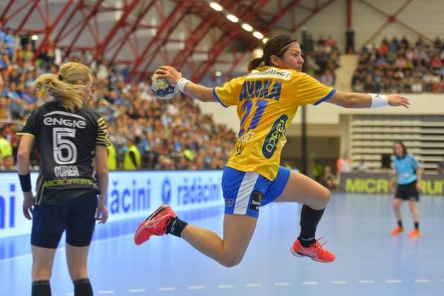 November 4, 2017 - Bucharest, Romania - Nykobing s Ayaka Ikehara during Handball EHF WomenÃ¢â‚¬â ¢s Champions League, Group Match between Csm Bucharest (ROU) Nykobing Falster (DEN) on 3 November 2017 in Bucharest, Romania. Csm Bucharest v Nykobing Falster - EHF Women s Champions League  - ZUMAn230 20171104_zaa_n230_589 Copyright: xAlexxNicodimx