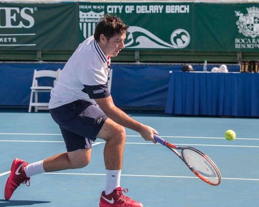 November 4, 2017 - Delray Beach, Florida, US - Tennis Coach SEBASTIEN GROSJEAN on court at the Delray Beach Stadium and Tennis Center in Florida during the 2017 Chris Evert Raymond James Pro-Celebrity Tennis Classic. Chris Evert Charities has raised more than $23 million in an ongoing campaign for Florida s most at-risk children. Grosjean at 2017 Chris Evert Pro-Celebrity Ternnis Classic - ZUMAd84_ 20171104_zaf_d84_053 Copyright: xArnoldxDrapkinx