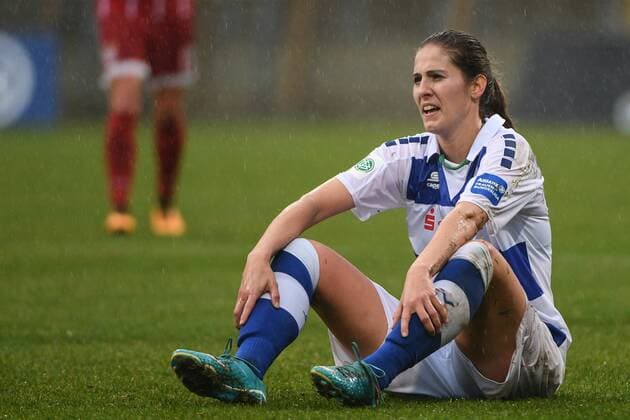 Pia Rijsdijk Duisburg 25 disappointed looking disappointment frustration disappointed pessimistic football alliance women Bundesliga Bayern Munich MSV Duisburg xslx