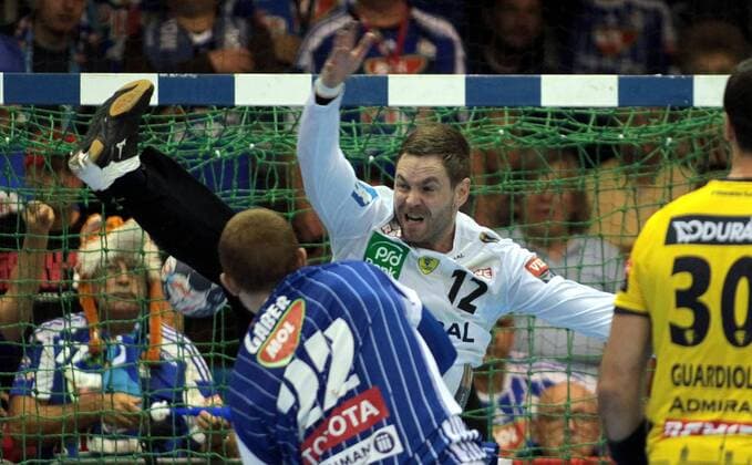 05.11.2017 Szeged(Hungary) Mol Pick Szeged-Rhein Neckar Löwen EHF Champions League men s handball Andreas Palickai(c) Rhein Neckar Löwen goalkeeper : 