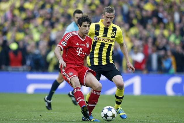 LONDON 25 05 2013 Wembley Stadium Champions Leaque Finale Borussia Dortmund Bayern Munchen 1 2 Javi Martinez l on behalf of Bayern Munich borussia dortmund bayern munchen