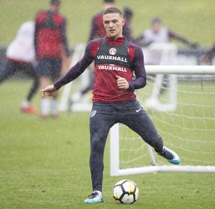 England Training Kieran Trippier of England during training at St Georges Park, Burton upon Trent Content Not Available For UK Newspapers Copyright: xJAMESxWILSONx FIL-10915-0024