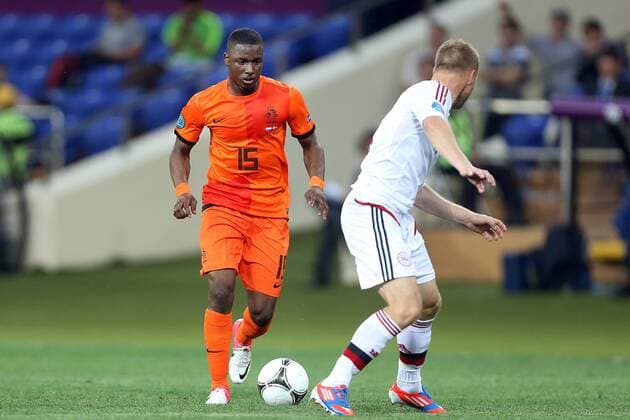 KHARKIV Metallist Stadium 09 06 2012 Euro2012 First group match for Orange Netherlands Denmark 0 1 Match of missed opportunities Jetro Willems Netherlands Denmark