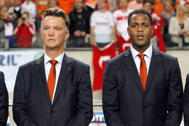 AMSTERDAM, 07-09-2012 , Stadion Arena , WK kwalificatie Nederland - Turkije 2-0. Louis van Gaal en Patrick Kluivert nederland - turkije *** AMSTERDAM 07 09 2012 Stadium Arena WK qualification Netherlands Turkey 2 0 Louis van Gaal and Patrick Kluivert Netherlands Turkey 