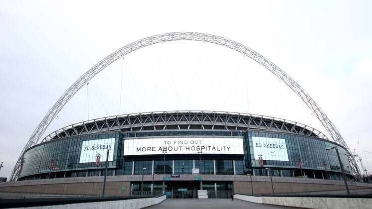 Football Mens Season 2017 18 Friendly Match in London England Germany North side of Wembley Stadium with steel construction for the stadium roof 09 11 17 Copyright: xMichaelxHundtx xMatthiasxKochx