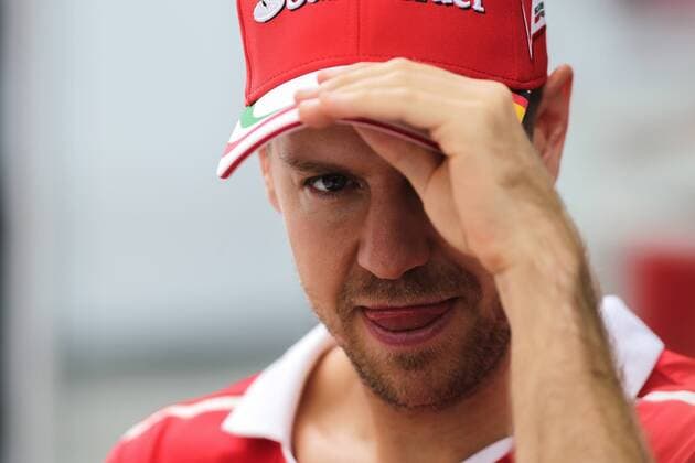 November 9, 2017 - Sao Paulo, Brazil - Ferrari s German Sebastian Vettel in the pit of the Interlagos Autodrome in southern Sao Paulo on Thursday, 09, in preparation for the Brazilian Grand Prix Formula 1 race on Sunday, 12. Brazil F1 GP preparations - ZUMAo70_ 80792620st Copyright: xDarioxOliveirax