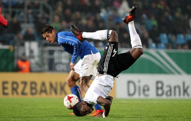 GER Internationals U20 Germany Italy 09 11 17 Chemnitz community4you Arena Stadium at Gellertstrasse GER Season 2017 2018 U20 Germany vs Italy at picture Frederic Ananou Germany against Alessandro Rossi Italy