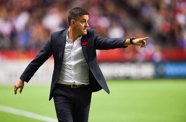 November 9, 2017 - Vancouver, Canada - Vancouver, Canada - Thursday November 09, 2017: John Herdman celebrates during an International Friendly Länderspiel match between the Women s National teams of the United States (USA) and Canada (CAN) at BC Place. John Herdman - ZUMAt139 20171109_zaa_t139_023 Copyright: xBradxSmithx