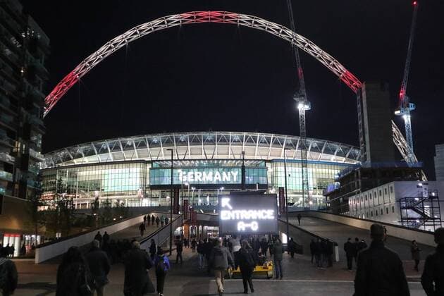 Fans on their way to the sold out Wembley Stadium 10 11 2017 England vs Germany Friendly Match Wembley Stadium