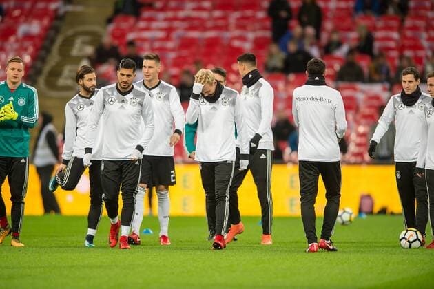 German team warm up during the International Friendly Länderspiel match between England and Germany at Wembley Stadium, London, England on 10 November 2017. Copyright: xSalvioxCalabresex 17640006