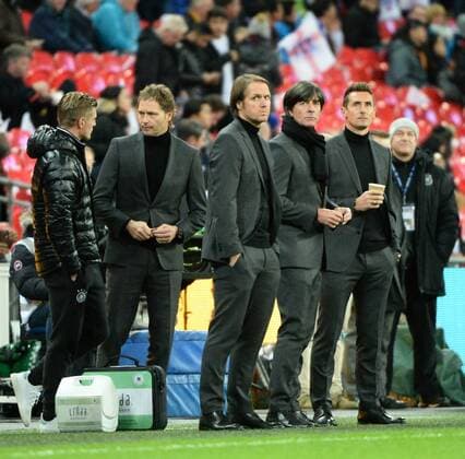 Soccer Mens Season 2017 2018 Test match in London England Germany l l the sick Toni Kroos Germany Co Coach Marcus Sorg Germany Co Coach Thomas Schneider Germany Coach Joachim Löw Germany Miroslav Klose Trainee Apprentice DFB trainee Germany before the match 10 11 2017 Copyright: xMichaelxHundtx xMatthiasxKochx