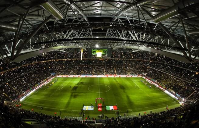 Fußball, WM Playoffs, Schweden - Italien 171110 Nedsläckt pa Friends Arena inför fotbollsmatchen i VM-kvalets play-off mellan Sverige och Italien den 10 november 2017 i Stockholm.  Copyright: ANDREASxLxERIKSSON BB171110AE006