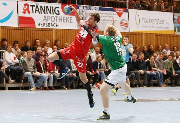 from Jona Schoch HBW Balingen Weilstetten Patrick Gempp DJK Rimpar Woelfe Wuerzburg Copyright: xScheuring xEibner-Pressefotox EP_WSE