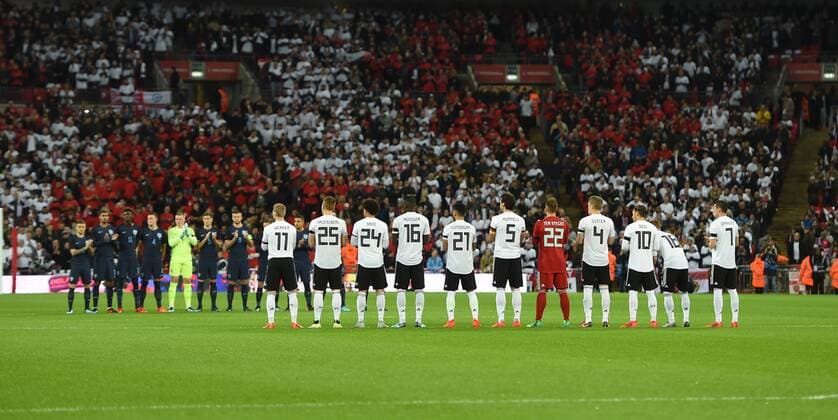 Football Mens Season 2017 2018 Test match in London England Germany Mourning minutes of silence before the match in front Germany 10 11 2017 Copyright: xMichaelxHundtx xMatthiasxKochx