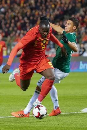 Fußball, Belgien - Mexiko Belgium s Romelu Lukaku pictured in action during a friendly soccer game between Belgian national team Nationalteam Red Devils and Mexico, Friday 10 November 2017, in Brugge. BRUNOxFAHY  x05197978x