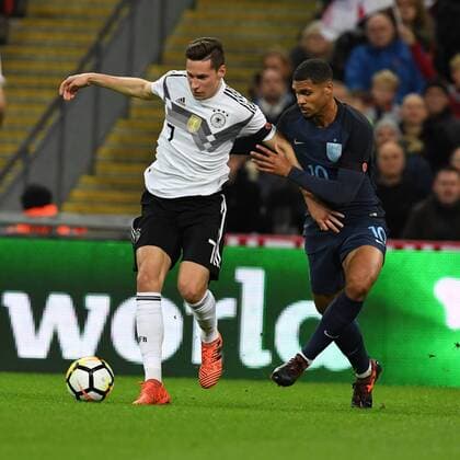 Soccer Mens National Friendlies International Friendlies England Germany 10 11 2017 Wembley Stadium London Julian Draxler Germany Ruben Loftus Cheek England