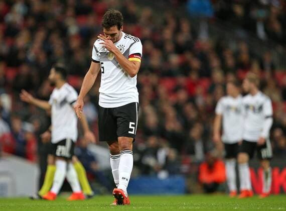 10 11 2017 International Team England England at Wembley National Stadium London Mats Hummels Germany