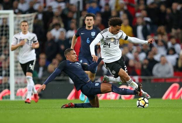10 11 2017 Soccer International Friendlies England Germany at Wembley National Stadium London v L Jake Livermore England v Leroy Sane Germany