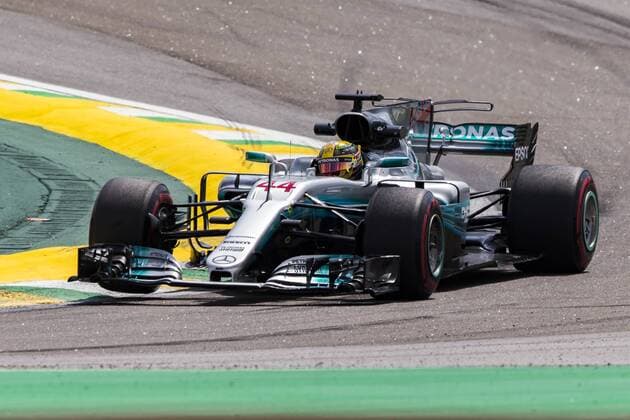 November 10, 2017 - Sao Paulo, Brazil - LEWIS HAMILTON of Mercedes AMG during free practice on Friday for the Brazilian Grand Prix of Formula One that takes place Sunday at the Autodromo de Interlagos. Hamilton set the pace in second practice at the Brazilian Grand Prix as Mercedes dominated the first day. F1 2017: Brazil Grand Prix: Practice - ZUMAc168 20171110_zap_c168_036 Copyright: xMarceloxChellox