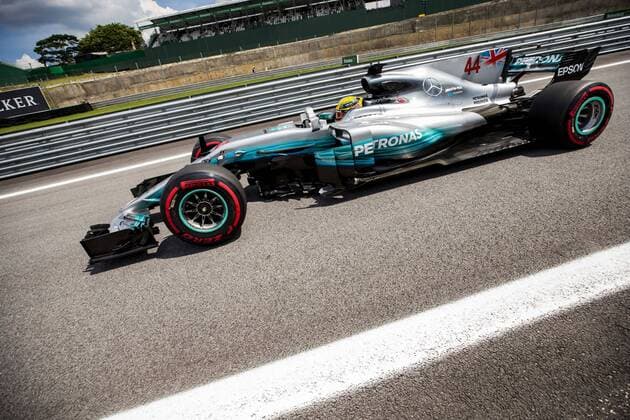 November 10, 2017 - Sao Paulo, Brazil - LEWIS HAMILTON of Mercedes AMG during free practice on Friday for the Brazilian Grand Prix of Formula One that takes place Sunday at the Autodromo de Interlagos. Hamilton set the pace in second practice at the Brazilian Grand Prix as Mercedes dominated the first day. F1 2017: Brazil Grand Prix: Practice - ZUMAc168 20171110_zap_c168_041 Copyright: xMarceloxChellox
