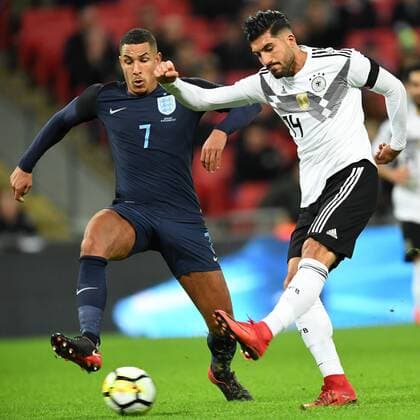 Soccer Mens National Friendlies International Friendlies England Germany 10 11 2017 Wembley Stadium London Jake Livermore England Emre Can Germany