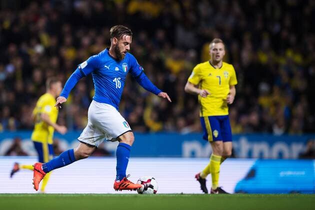 Fußball, WM Playoffs, Schweden - Italien 171110 Italiens Daniele De Rossi under fotbollsmatchen i VM-kvalets play-off mellan Sverige och Italien den 10 november 2017 i Stockholm.  Copyright: JOELxMARKLUND BB171110JM096