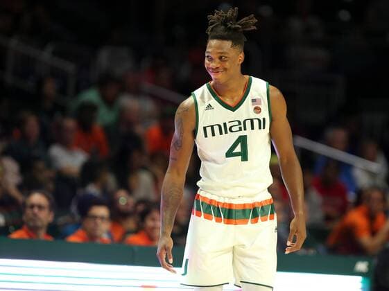 November 10, 2017: Miami Hurricanes guard Lonnie Walker IV (4) during the NCAA College League USA men s basketball game between the Gardner-Webb Bulldogs and the University of Miami Hurricanes at the Watsco Center in Coral Gables, Florida. Miami won 77-45. CSM NCAA Men s Basketball 2017: Garder-Webb vs Miami NOV 10 - ZUMAc04_ 20171110_zaf_c04_161 Copyright: xMarioxHoubenx