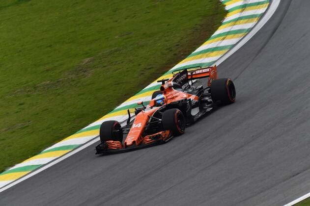 Fernando Alonso SPA 14 McLaren Honda Brazil Grand Prix 2017 3rd Free Practice Motor Racing Formula 1 11 11 2017 Interlagos Copyright: xAndre Eibner-Pressefotox EP_JAE