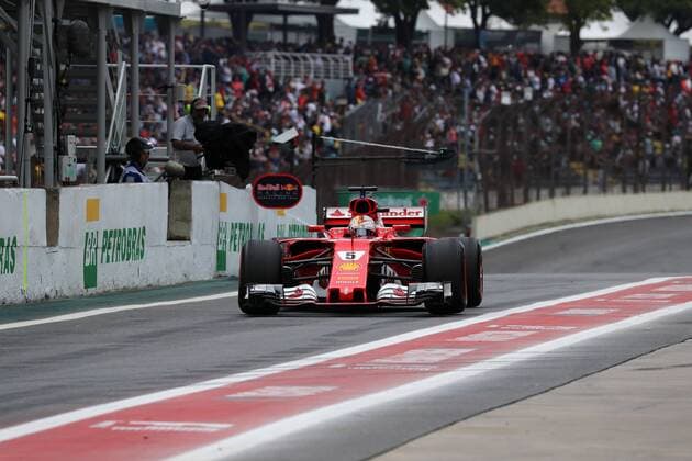 11.11.2017 - Free Practice 3, Sebastian Vettel (GER) Scuderia Ferrari SF70H Brazilian Grand Prix, Sao Paulo, Interlagos 9 - 12 November 2017 11.11.2017 - Free Practice 3, Sebastian Vettel (GER) Scuderia Ferrari SF70H 
