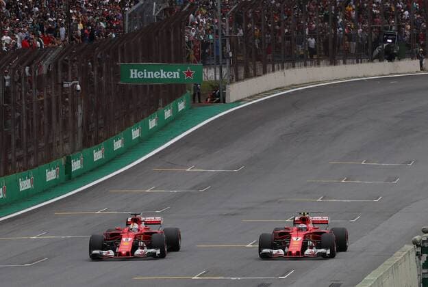 11.11.2017 - Qualifying, 2nd place Sebastian Vettel (GER) Scuderia Ferrari SF70H and 3rd place Kimi Raikkonen (FIN) Scuderia Ferrari SF70H Brazilian Grand Prix, Sao Paulo, Interlagos 9 - 12 November 2017 11.11.2017 - Qualifying, 2nd place Sebastian Vettel (GER) Scuderia Ferrari SF70H and 3rd place Kimi Raikkonen (FIN) Scuderia Ferrari SF70H 