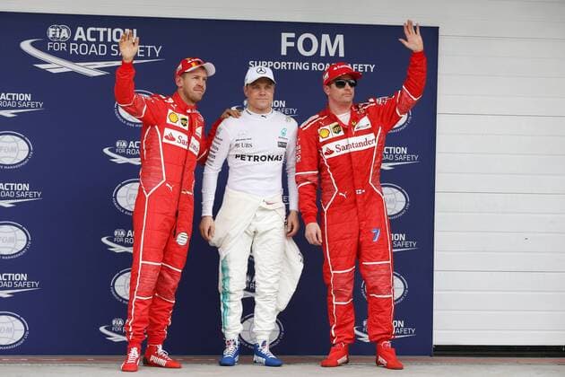 Sebastian Vettel GER 5 Scuderia Ferrari Kimi Raikkonen FIN 7 Scuderia Ferrari Valtteri Bottas FIN 77 Mercedes AMG Petronas Motorsport Grand Prix of Brazil 2017 Qualifying Motorsport Formula 1 11 11 2017 Interlagos Copyright: xEIBNER JERRYxANDREx EP_JAE