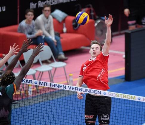 Volleyball 1 Bundesliga Season 2017 2018 TV Rottenburg Volley Bisons Buehl 11 11 2017 Johannes Moennich TV Rottenburg Rottenburg