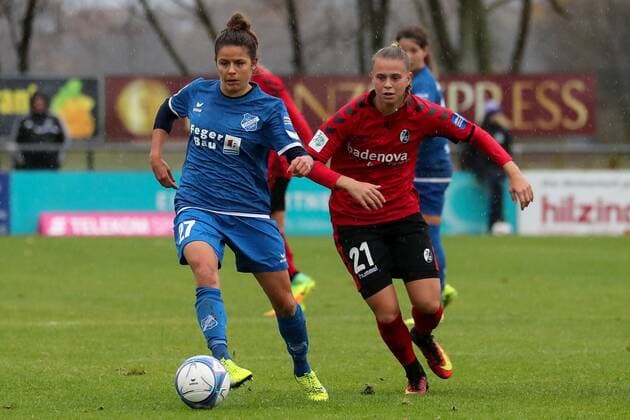 lili Laura Feiersinger Sand 27 Klara Buehl Klara Buehl Freiburg 21 Action Action Game Scene Soccer Allianz Women Bundesliga SC Sand SC Freiburg xozx