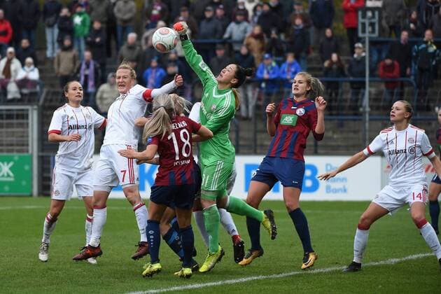 Soccer Women 1 Bundesliga Season 2017 18 8 Matchday 1 FFC Turbine Potsdam FC Bayern Munich Melanie Behringer Nr 7 FC Bayern Munich Gina Chmielinski No 18 1 FFC Turbine Potsdam TW Manuela Zinsberger No 31 FC Bayern Munich Elise Kellond Knight No 6 1 FFC Turbine Potsdam Fridolina Rolfö No. 14 FC Bayern Munich 12 11 17 Copyright: xMichaelxHundtx xMatthiasxKochx