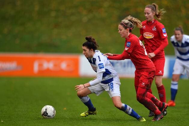 Duel Barbara Dunst MSV 18 Theresa Gosch Cologne 24 Soccer Allianz Women Bundesliga MSV Duisburg 1 FC Köln xmkx