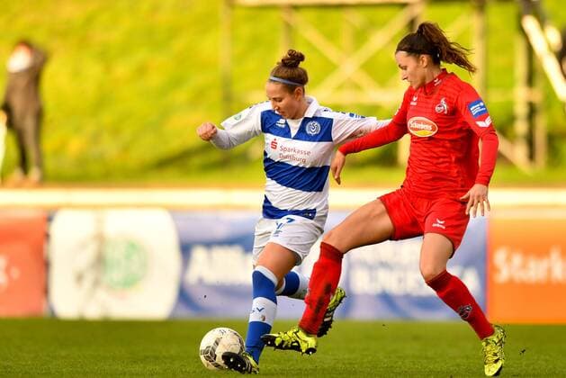 Yvonne Zielinski MSV 17 Marie Pyko Cologne 26 Soccer Allianz Women Bundesliga MSV Duisburg 1 FC Köln xmkx