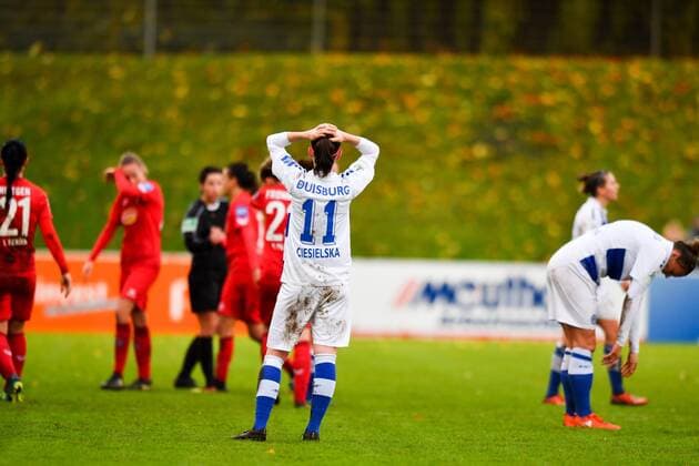 Symela Ciesielska MSV 11 frustrated after the defeat Football Alliance Women Bundesliga MSV Duisburg 1 FC Cologne xmkx