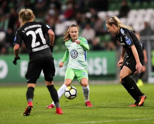 v l Crnogorcevic Ana Maria 1 FFC Frankfurt Caroline Graham Hansen VfL Wolfsburg