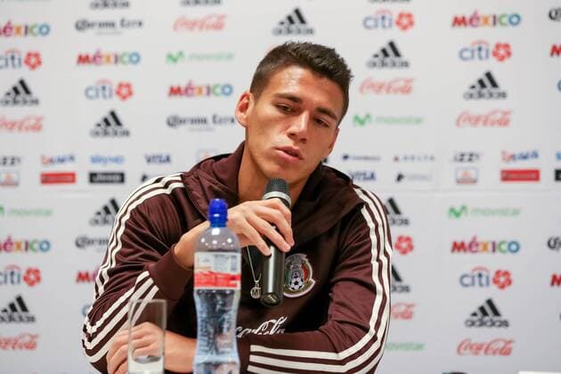 Fußball, Training und PK Nationalteam Mexiko Gdansk, 12.11.2017 Pilka nozna. Konferencja prasowa reprezentacji Meksyku, Gdansk,Polska., Football. press conference PK Pressekonferenz national team Nationalteam of Mexico, Gdansk , Poland., NZ: Hector Moreno Fot. Tomasz Zasinski 058sport.pl NEWSPIX.PL --- Newspix.pl  20171112_IMG_0007_024_ZAS