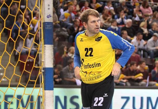 v left Max Brustmann DJK Rimpar wolves disappointed looking disappointment disappointed DKB 2 Handball Bundesliga SG BBM Bietigheim DJK Rimpar Wolves xfskrx