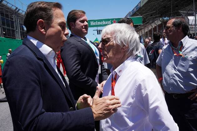12.11.2017 - Race, Joao Doria (BRA) Mayor of Sao Paulo City and Bernie Ecclestone (GBR) Brazilian Grand Prix, Sao Paulo, Interlagos 9 - 12 November 2017 12.11.2017 - Race, Joao Doria (BRA) Mayor of Sao Paulo City and Bernie Ecclestone (GBR) 