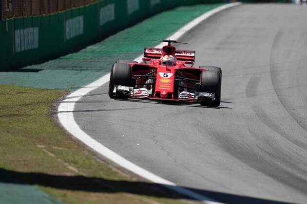 November 12, 2017 - Sao Paulo, Sao Paulo, Brazil - 5 SEBASTIAN VETTEL, of Scuderia Ferrari drives during the Formula One Grand Prix of Brazil at Interlagos circuit, in Sao Paulo, Brazil on November 12, 2017. Formula One Grand Prix of Brazil 2017 - ZUMAl146 20171112_zaf_l146_018 Copyright: xPauloxLopesx