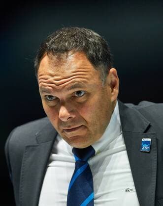 Mohamed Lahyani Chief Referee Referee ATP Chair Judge Roger FEDERER SUI Jack SOCK USA 6 4 7 6 NITTO ATP FINALS Final Tennis Men International on 12 11 2017 at O2 Arena London United Kingdom
