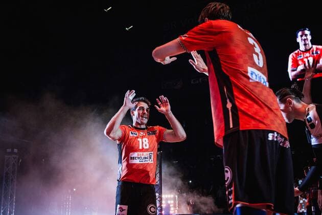 Berlin Germany 12 11 2017 Pierre Pujol BR Volleys 18 at the game of Volleyball Bundesliga season 2017 2018 between Berlin Recycling Volleys SVG Lüneburg