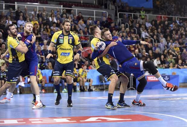 Handball, CL, FC Barcelona - Rhein-Neckar-Löwen Partido de balonmano de la Liga de Campeones entre el Barcelona y el Rhein-Neckar Löwen.Champions League handball match between Barcelona and Rhein-Neckar Löwen. 