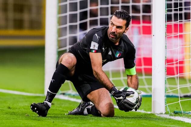 Fußball, WM Playoffs, Italien - Schweden 171113 Italiens malvakt Gianluigi Buffon under fotbollsmatchen i VM-kvalets play-off mellan Italien och Sverige den 13 november 2017 i Milano.  Copyright: ANDREASxLxERIKSSON BB171113AE015