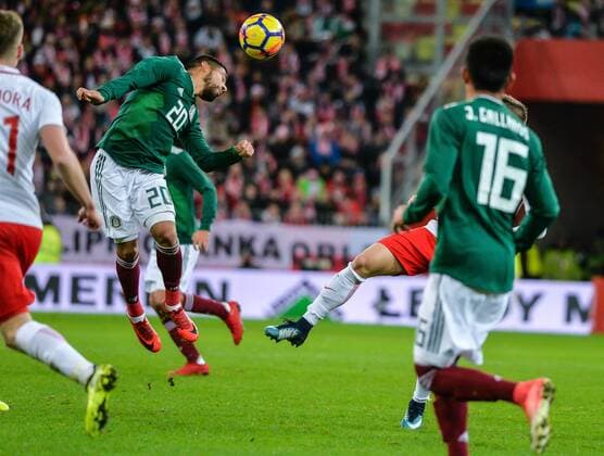 Fußball, Polen - Mexiko Poland vs Mexico Friendly game Poland vs Mexico on November 13, 2017 in Gdansk, Poland. In the picture: Javier Aquino (20)  EN_01289578_0011