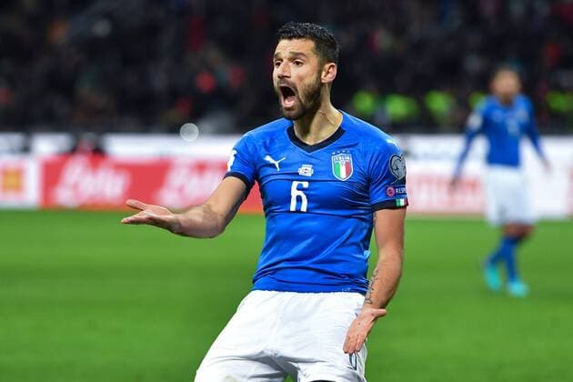 Fußball, WM Playoffs, Italien - Schweden 171113 Italiens Antonio Candreva under fotbollsmatchen i VM-kvalets play-off mellan Italien och Sverige den 13 november 2017 i Milano.  Copyright: PETTERxARVIDSON BB171113PA042